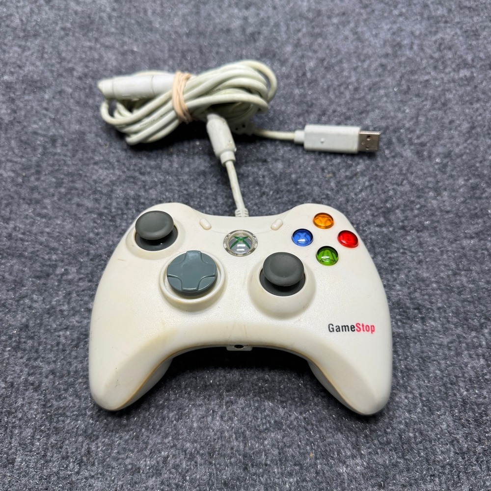 GameStop Xbox 360 Wired Controller White USB Gamepad Retro Gaming 08 070
